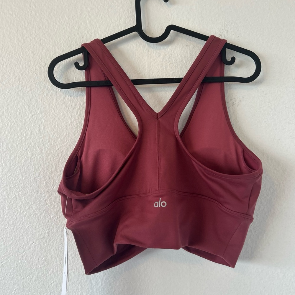 Alo Yoga Wild Thing Sports Bra In Mars Clay Size L - Picture 5 of 7
